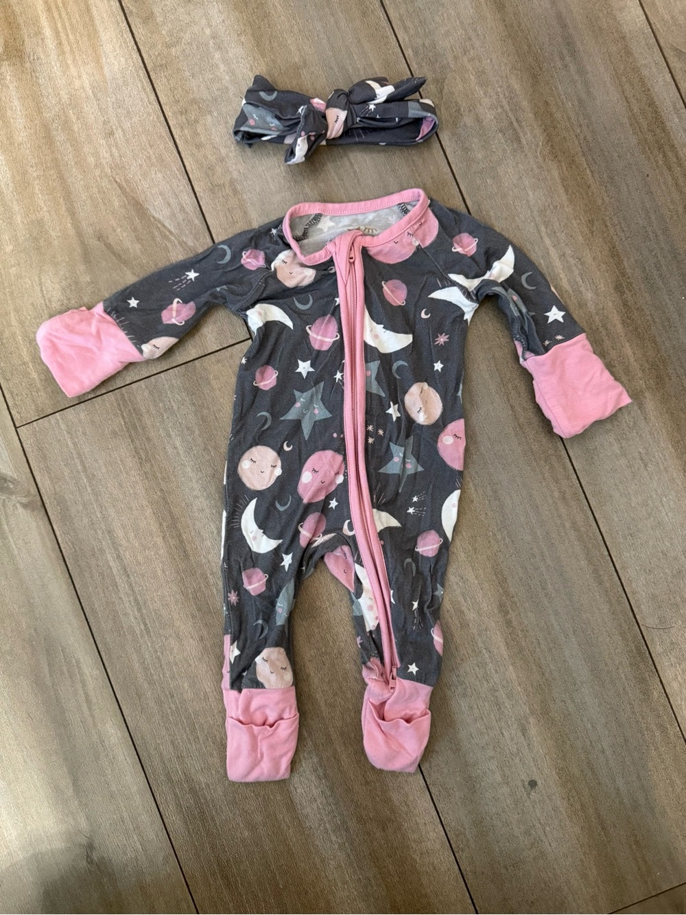 Little Sleepies moon zippy